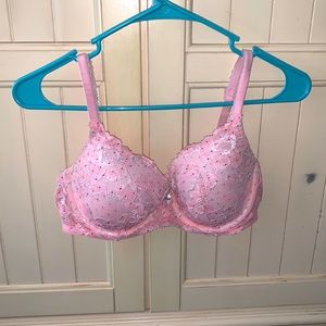 Body by Victoria Lined Demi Pink Lace Bra